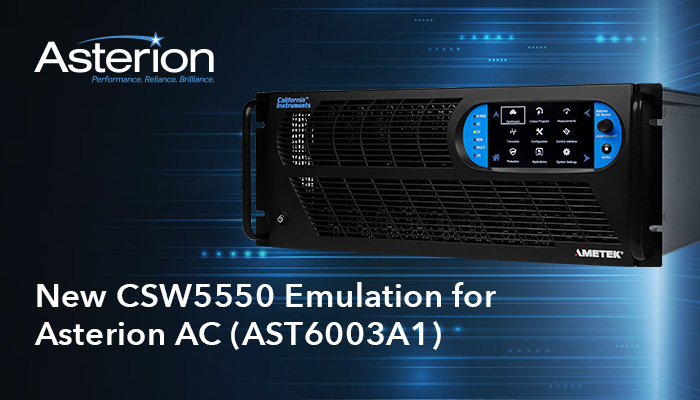 Asterion AC Programmable AC Power Source for MIL-STD compliance